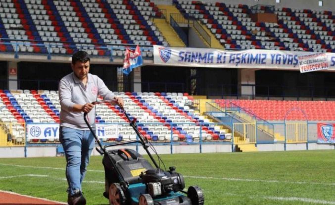 Dr. Necmettin Şeyhoğlu Stadyumu’nda bakım çalışması başlatıldı