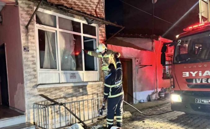 Edirne’de ev yangını