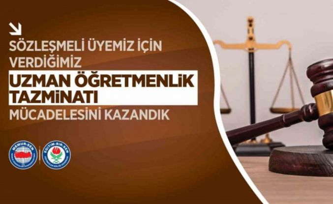Eğitim-Bir-Sen’in açtığı davada sözleşmeli öğretmenler için emsal karar