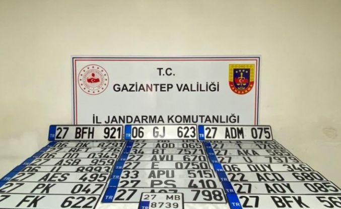 Gaziantep’te 27 adet sahte plaka ele geçirildi: 2 gözaltı