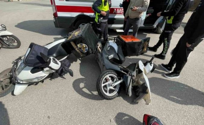 Karaman’da motokuryeler çarpıştı: 2 yaralı