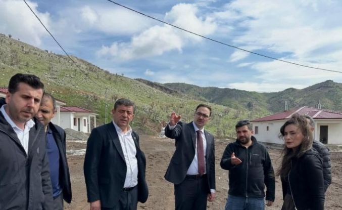 Kaymakamı Yıldız, İnlice’de kırsal konut çalışmalarını inceledi