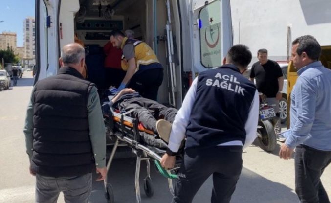 Motosikletten düşen sürücü yaralandı