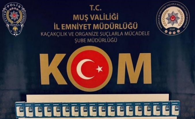 Muş’ta 35 kaçak cep telefonu ele geçirildi