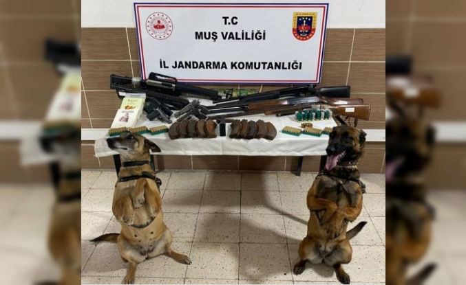 Muş’ta silah ve mühimmat ele geçirildi