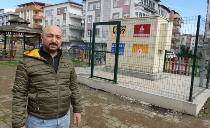 Samsun’da çocuk parkındaki doğal gaz istasyonuna tepki