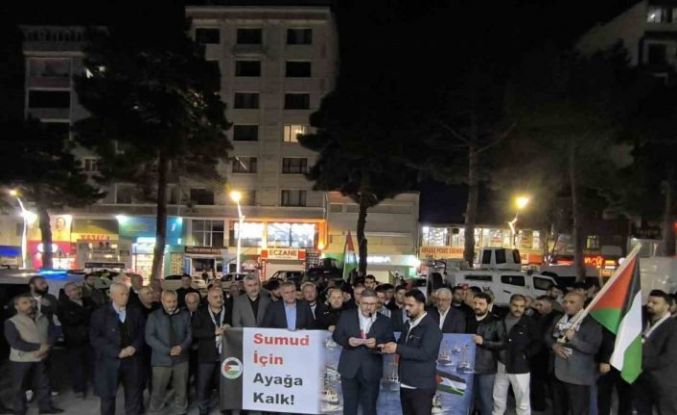 Tatvan’da Sumud Filosu’na destek eylemi