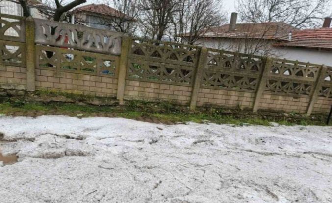 Tekirdağ’da dolu yağışı