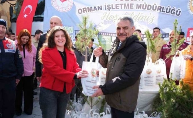 Yozgat’ta 4 bin 500 adet fidan dağıtıldı