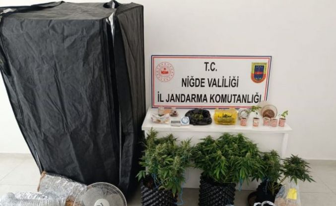 İklimlendirme sistemiyle yasa dışı ekim yapan 4 şüpheli gözaltına alındı