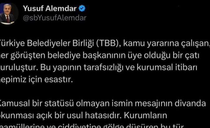 TBB’de kriz oluşturan ‘mektup’ gerginliği sonrasında Alemdar’dan sert eleştiri