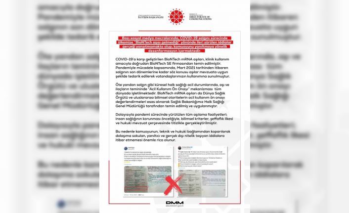 DMM’den "Türkiye’ye BioNTech aşısı gelmedi" iddialarına yalanlama