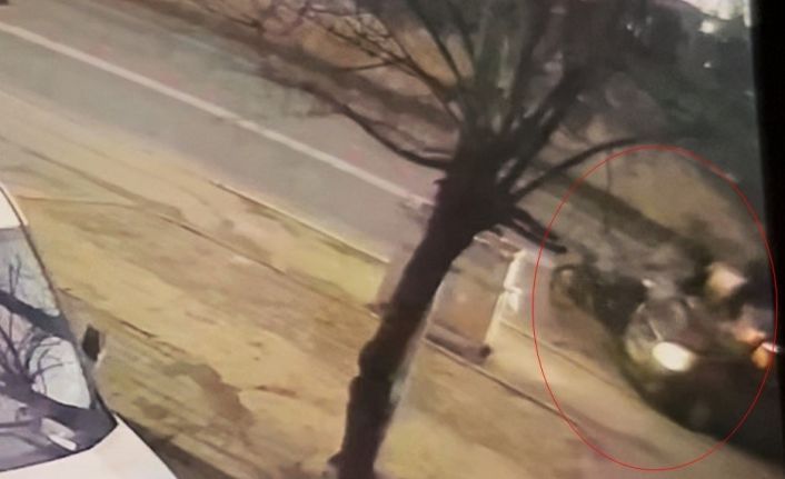 Tekirdağ’da 2 kişinin yaralandığı feci kaza kamerada