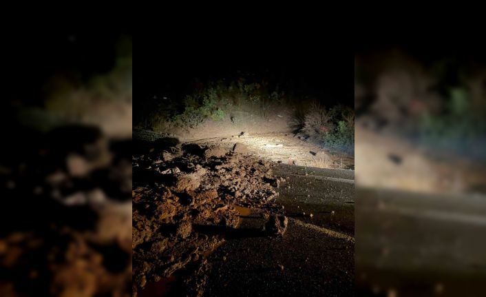 Bolu’da yol heyelan nedeniyle ulaşıma kapandı