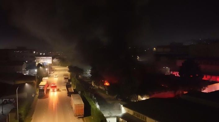 Bursa’da tekstil fabrikasında yangın