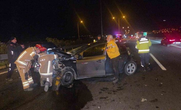 Otobanda feci kaza: 1 yaralı