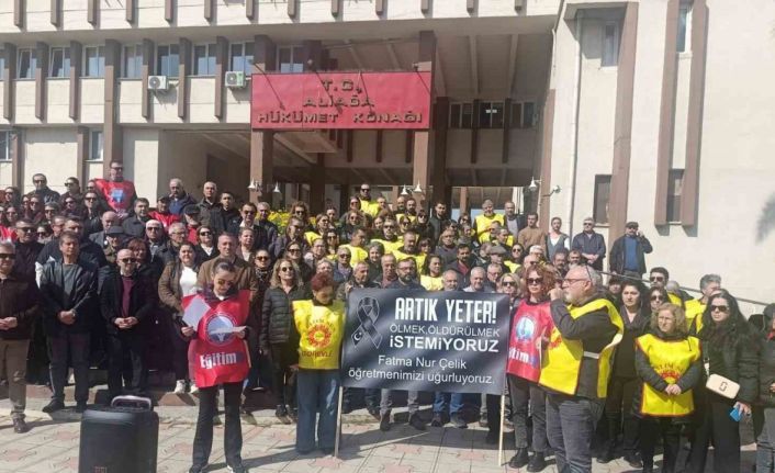 Aliağa’da eğitimcilerden şiddete karşı ortak tepki