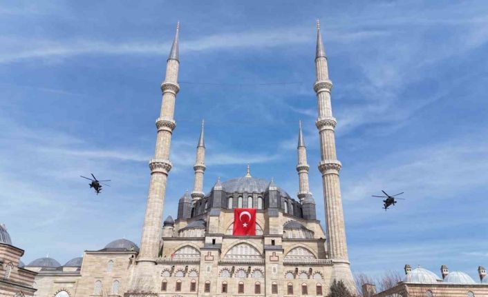Edirne’de Balkan şehitleri için F-16 ve Atak’tan saygı uçuşu