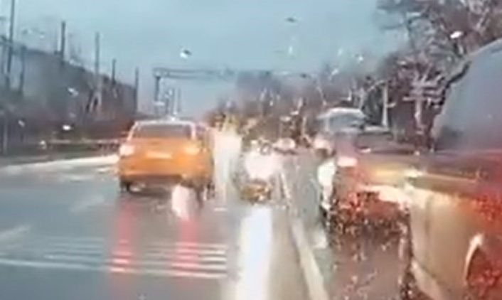 Trafik magandasının ehliyetine el konuldu