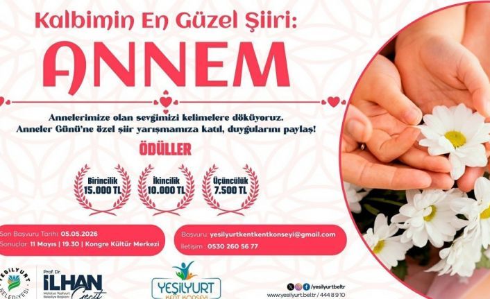 Yeşilyurt Belediyesi’nden "Kalbimin En Güzel Şiiri: Annem" şiir yarışması